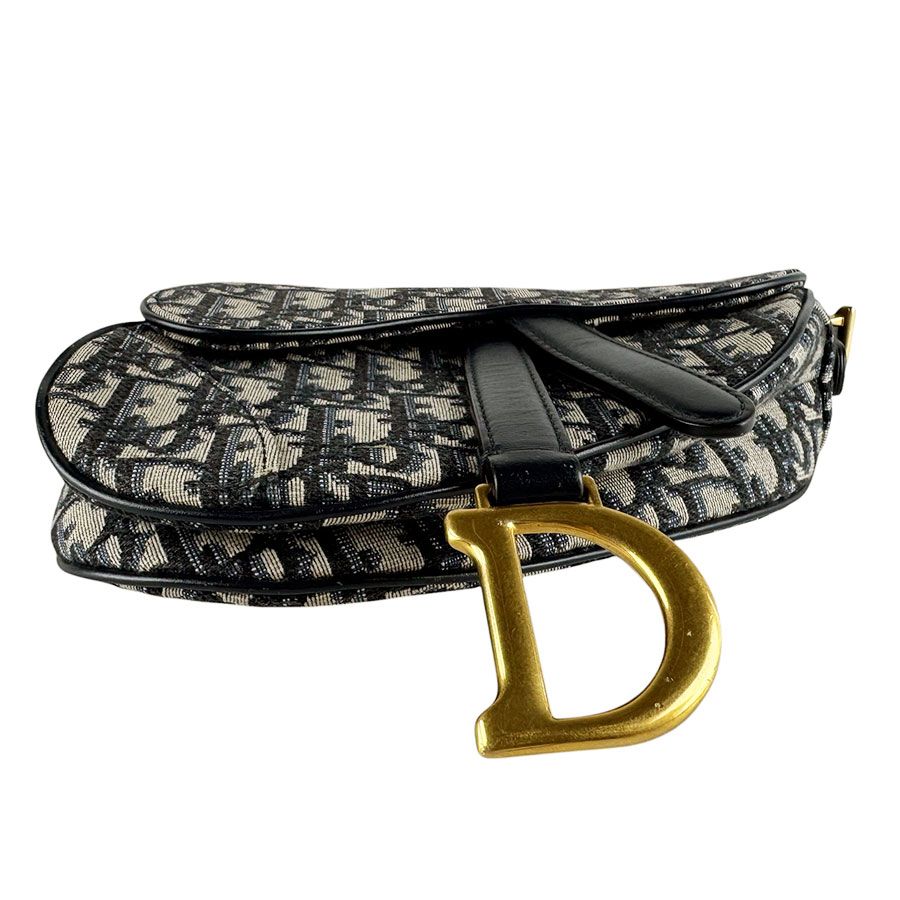 Dior Saddle Bag Handbag Navy — view 4