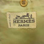 Hermes Star Mark Tailored Jacket Wool 48 Beige Multicolor Houndstooth Pattern — view 5