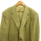 Hermes Star Mark Tailored Jacket Wool 48 Beige Multicolor Houndstooth Pattern — view 3