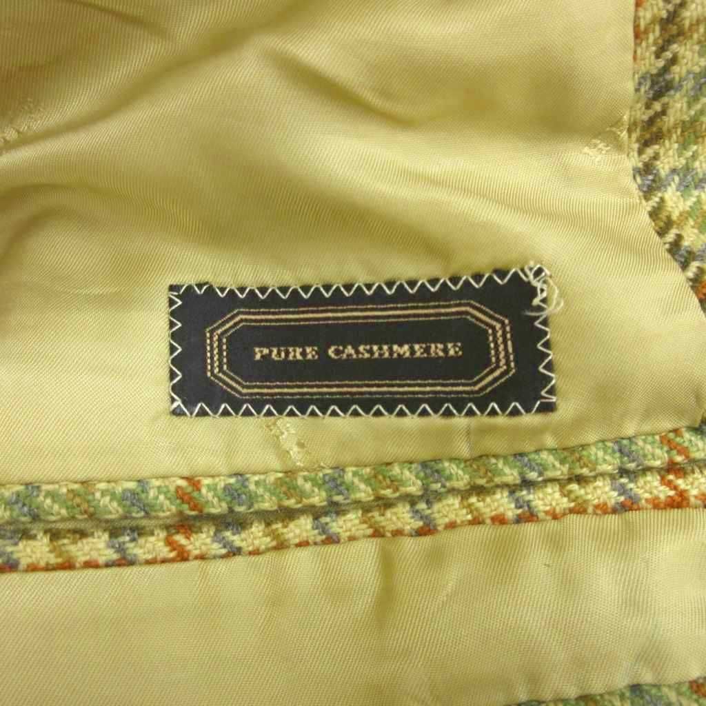 Hermes Star Mark Tailored Jacket Wool 48 Beige Multicolor Houndstooth Pattern — view 8