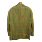 Hermes Star Mark Tailored Jacket Wool 48 Beige Multicolor Houndstooth Pattern — view 2