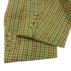 Hermes Star Mark Tailored Jacket Wool 48 Beige Multicolor Houndstooth Pattern — view 6
