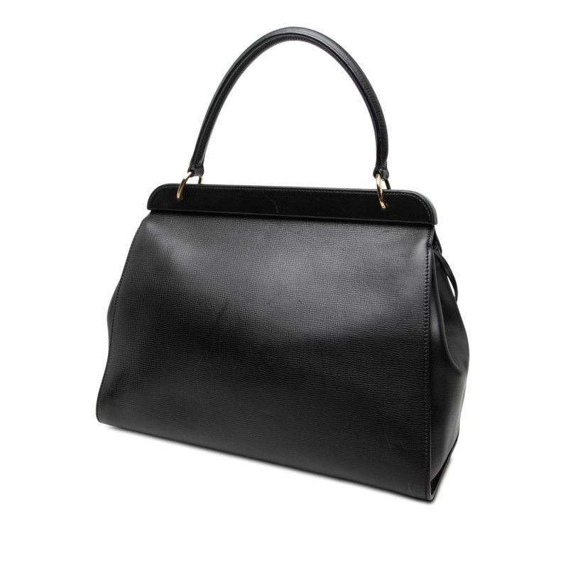 Gucci Handbag Black Leather with Logo Pouch — view 2