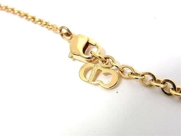 Dior Necklace Emblem Gold Metal Logo Twist Circle — view 3