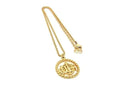 Dior Necklace Emblem Gold Metal Logo Twist Circle