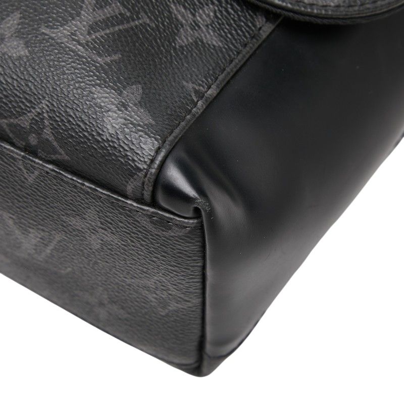 Louis Vuitton Monogram Eclipse Messenger Explorer PM Shoulder Bag Black Leather — view 5