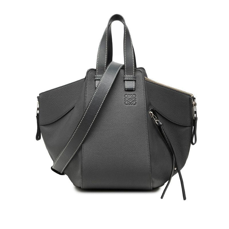 Loewe Hammock Small 2-Way Shoulder Bag Gray Leather
