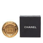 Chanel 31 Rue Cambon Vintage Round Brooch Gold Plated — view 4