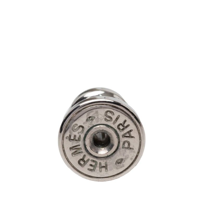 Hermes Fidelio Village PM Stud Swing Earrings Brown Pink Buffalo Horn Metal — view 4