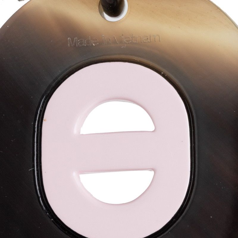 Hermes Fidelio Village PM Stud Swing Earrings Brown Pink Buffalo Horn Metal — view 5