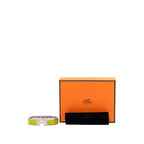 Hermes Click PM Enamel Bracelet Bangle Silver Yellow Green Metal — view 6