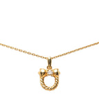 Dior Chain Pendant 750 Plated 18k Yellow Gold Diamond