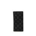 Louis Vuitton Monogram Eclipse Portefeuille Brazza Wallet Black Leather