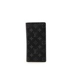Louis Vuitton Monogram Eclipse Portefeuille Brazza Wallet Black Leather