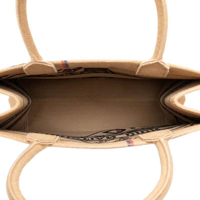 Dior Book Tote Bag Beige Black Canvas — view 4