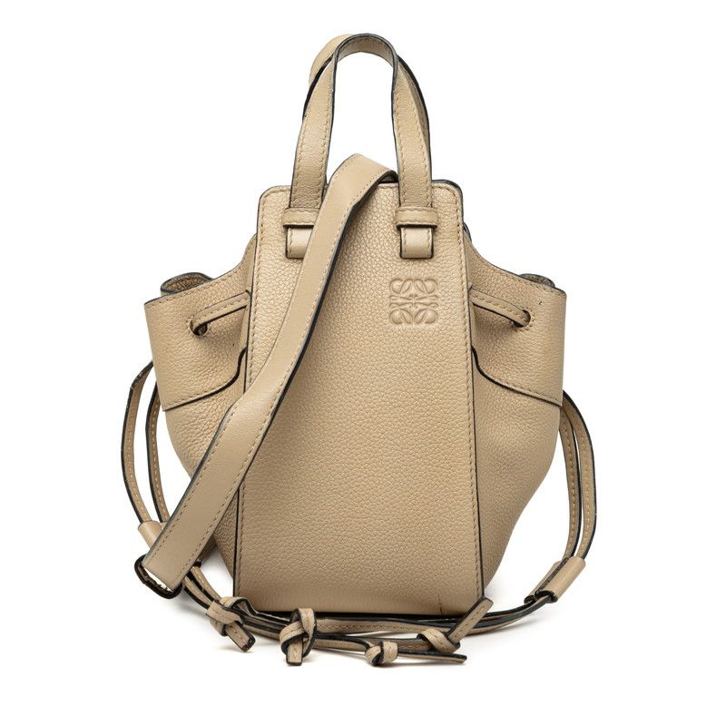 Loewe Anagram Hammock Mini 2-Way Shoulder Bag Beige Leather