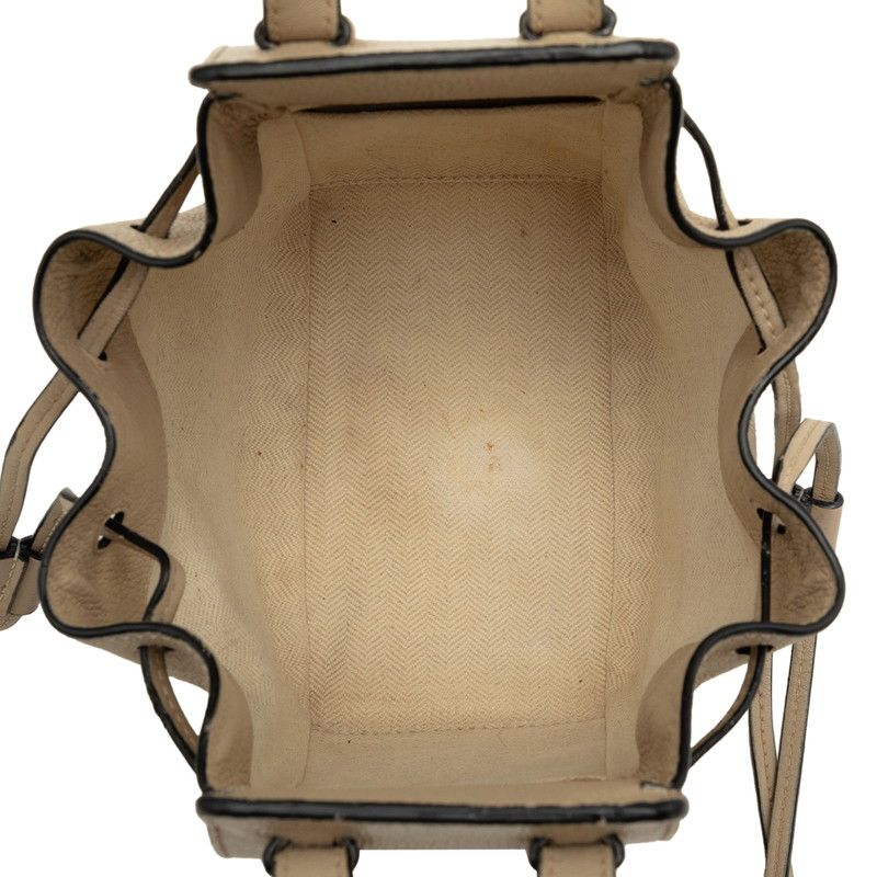 Loewe Anagram Hammock Mini 2-Way Shoulder Bag Beige Leather — view 4