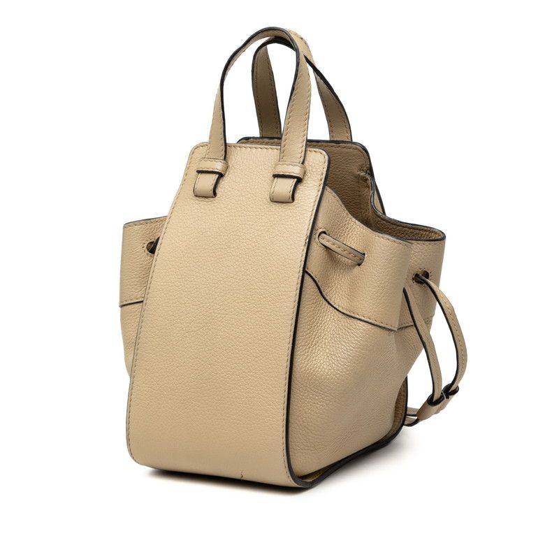 Loewe Anagram Hammock Mini 2-Way Shoulder Bag Beige Leather — view 2