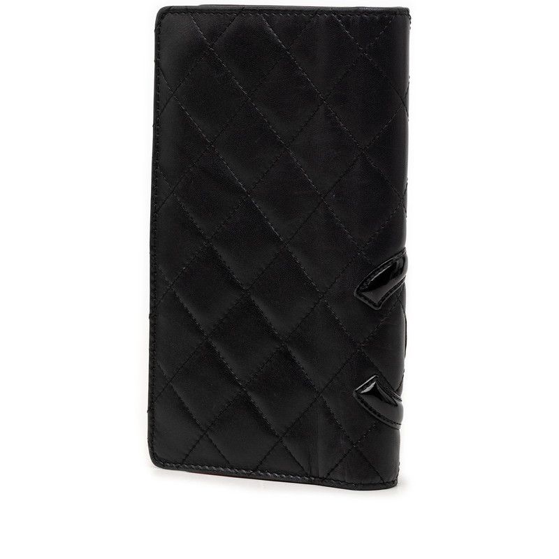 Chanel Cambon Line CC Logo Wallet Black Leather — view 2