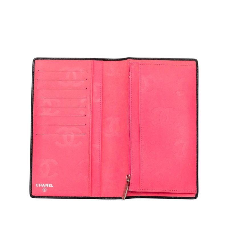 Chanel Cambon Line CC Logo Wallet Black Leather — view 4
