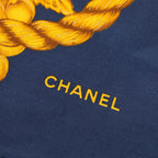 Chanel Grape Scarf Navy Yellow Silk — view 4