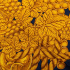 Chanel Grape Scarf Navy Yellow Silk — view 3