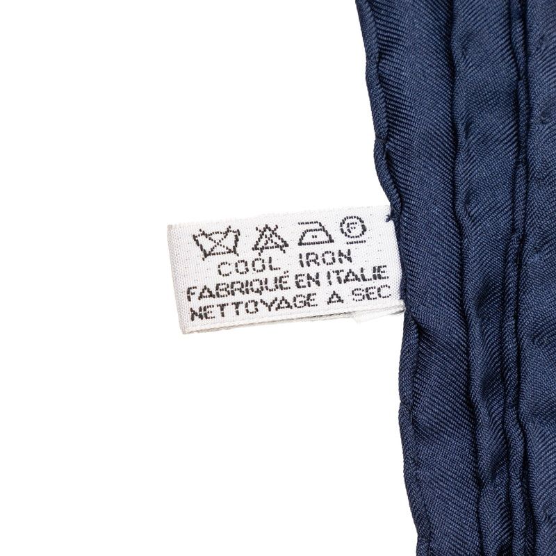 Chanel Grape Scarf Navy Yellow Silk — view 5