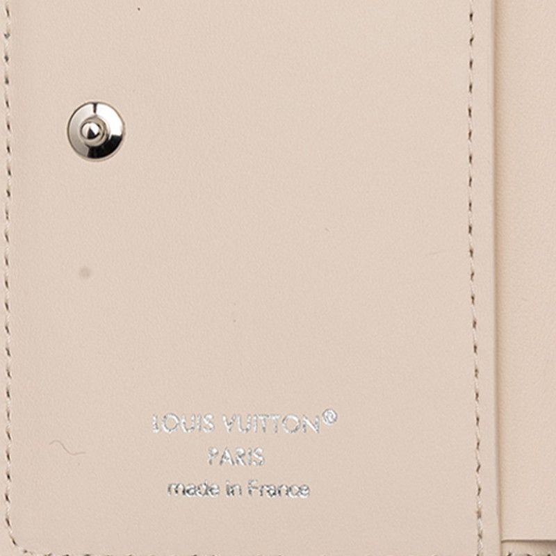 Louis Vuitton Monogram Mahina Portefeuille Clair Bifold Wallet Compact Blue — view 6
