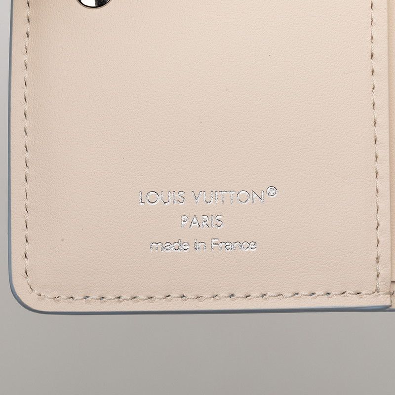 Louis Vuitton Monogram Mahina Portefeuille Clair Bifold Wallet Compact Blue — view 5