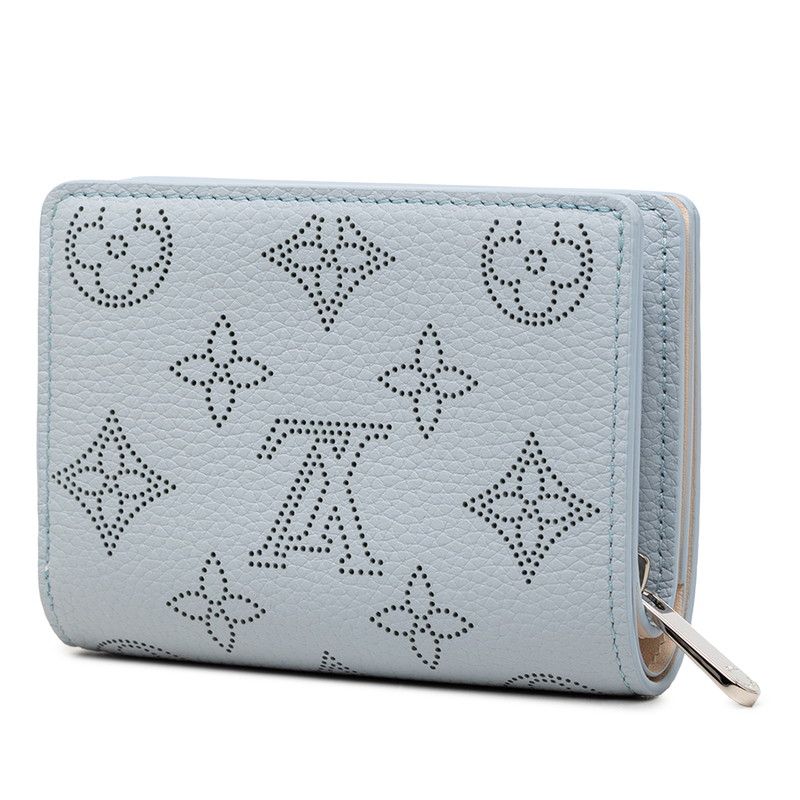 Louis Vuitton Monogram Mahina Portefeuille Clair Bifold Wallet Compact Blue — view 2