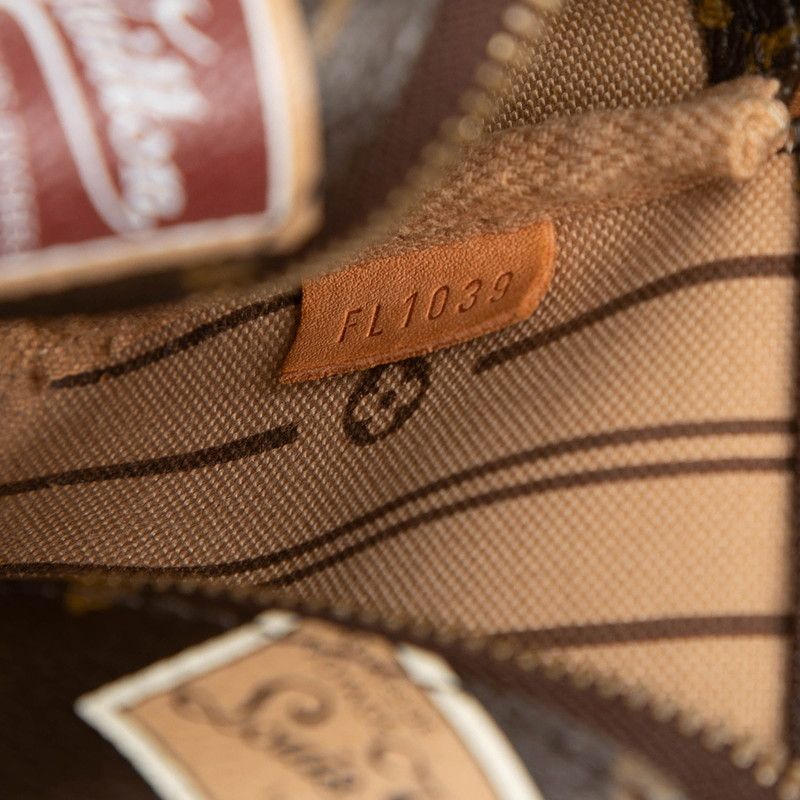Louis Vuitton Monogram Patch Mini Pochette Soiru Pouch Handbag Brown Leather — view 5