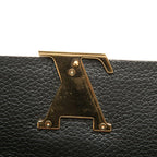 Louis Vuitton Porte Feuille Capucines Wallet Noir Black Taurillon Leather — view 5