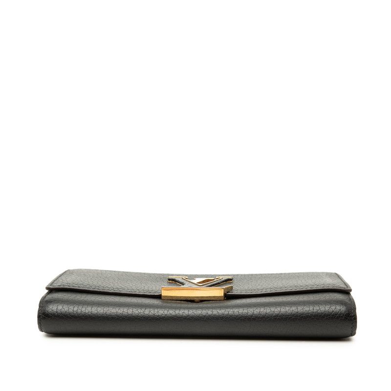 Louis Vuitton Porte Feuille Capucines Wallet Noir Black Taurillon Leather — view 3