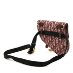 Dior Oblique Trotter Saddle Belt Bag Wine Red Beige Canvas Leather — view 2