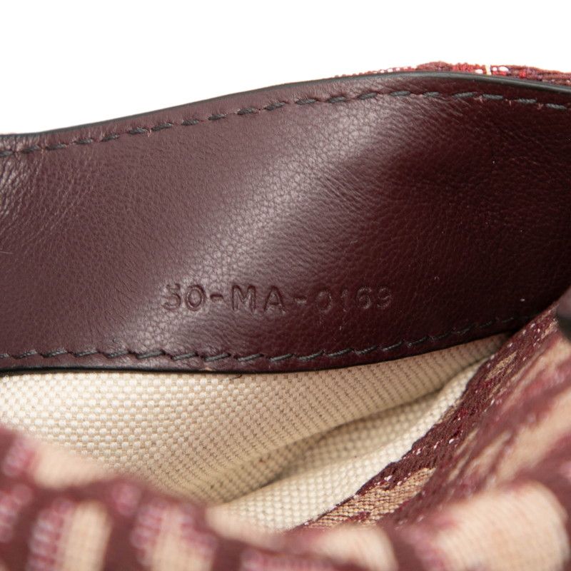 Dior Oblique Trotter Saddle Belt Bag Wine Red Beige Canvas Leather — view 6