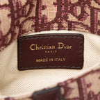 Dior Oblique Trotter Saddle Belt Bag Wine Red Beige Canvas Leather — view 5