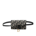 Dior Oblique Belt Bag Beige Navy Canvas Leather