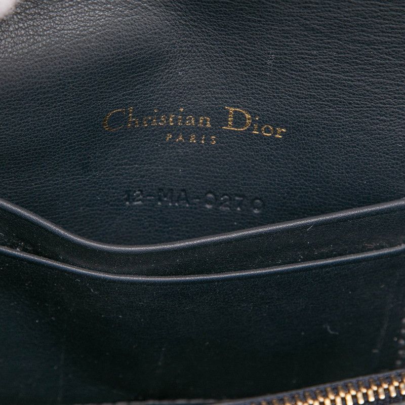 Dior Oblique Belt Bag Beige Navy Canvas Leather — view 6