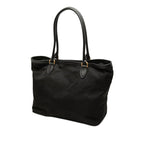 Prada Logo Tote Bag Black Nylon Leather — view 2