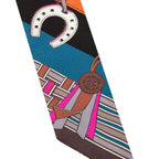 Hermes Twilly Brides Et Gray Bridle and Charm Scarf Multicolor Silk — view 2