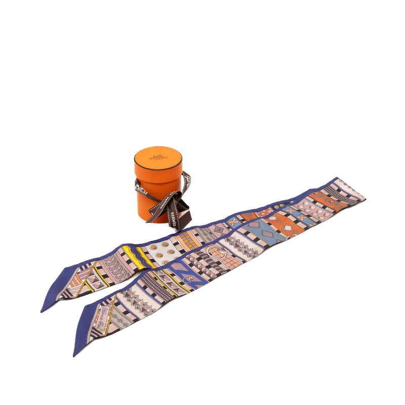Hermes Twill Colliers de Chiens Remix Collier de Chien Scarf Multicolor Silk — view 5
