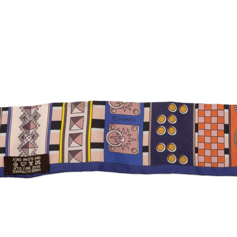 Hermes Twill Colliers de Chiens Remix Collier de Chien Scarf Multicolor Silk — view 2