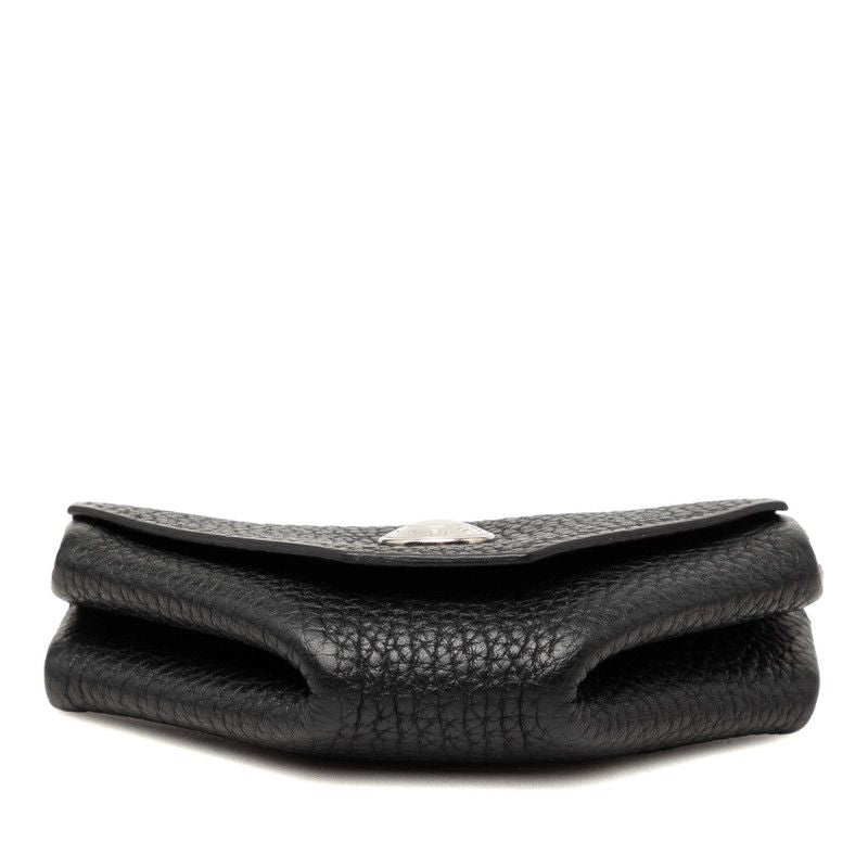 Hermes Levain Quatre Coin Purse Black Silver Chevre — view 3