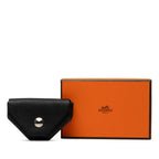 Hermes Levain Quatre Coin Purse Black Silver Chevre — view 7