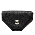 Hermes Levain Quatre Coin Purse Black Silver Chevre