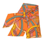 Hermes Maxi Twill Cavalcadour Scarf Orange Multicolor Silk — view 2