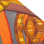 Hermes Maxi Twill Cavalcadour Scarf Orange Multicolor Silk — view 3