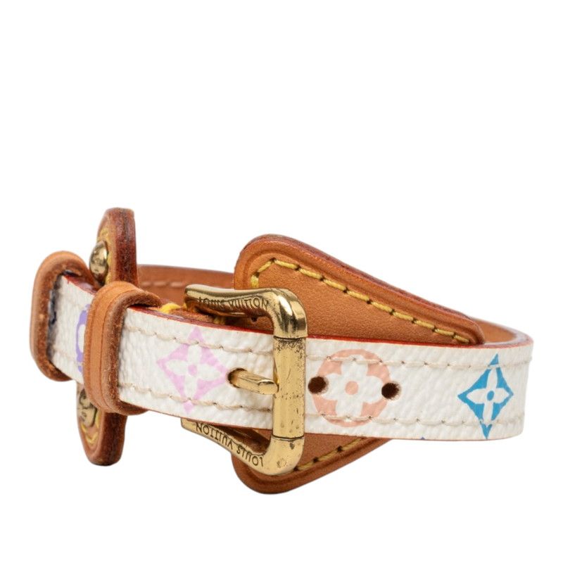 Louis Vuitton Monogram Bracelet Teda PM White Multicolor Leather — view 2