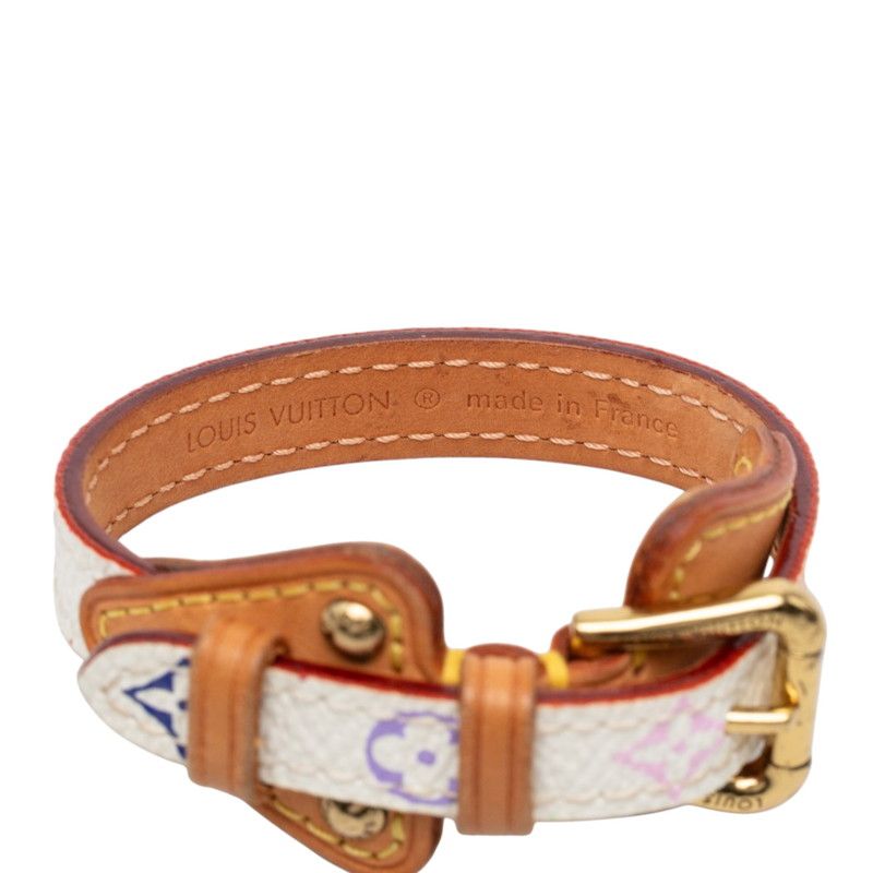 Louis Vuitton Monogram Bracelet Teda PM White Multicolor Leather — view 6
