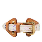 Louis Vuitton Monogram Bracelet Teda PM White Multicolor Leather